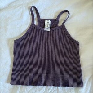 BP Lavender Ribbed Cropped Tank